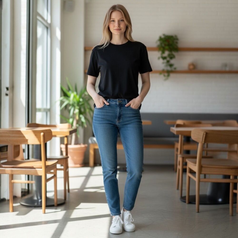 Vintage Y2K AB Jeans Skinny Low Rise Blue Jeans Soft Cotton Blend Sz 9